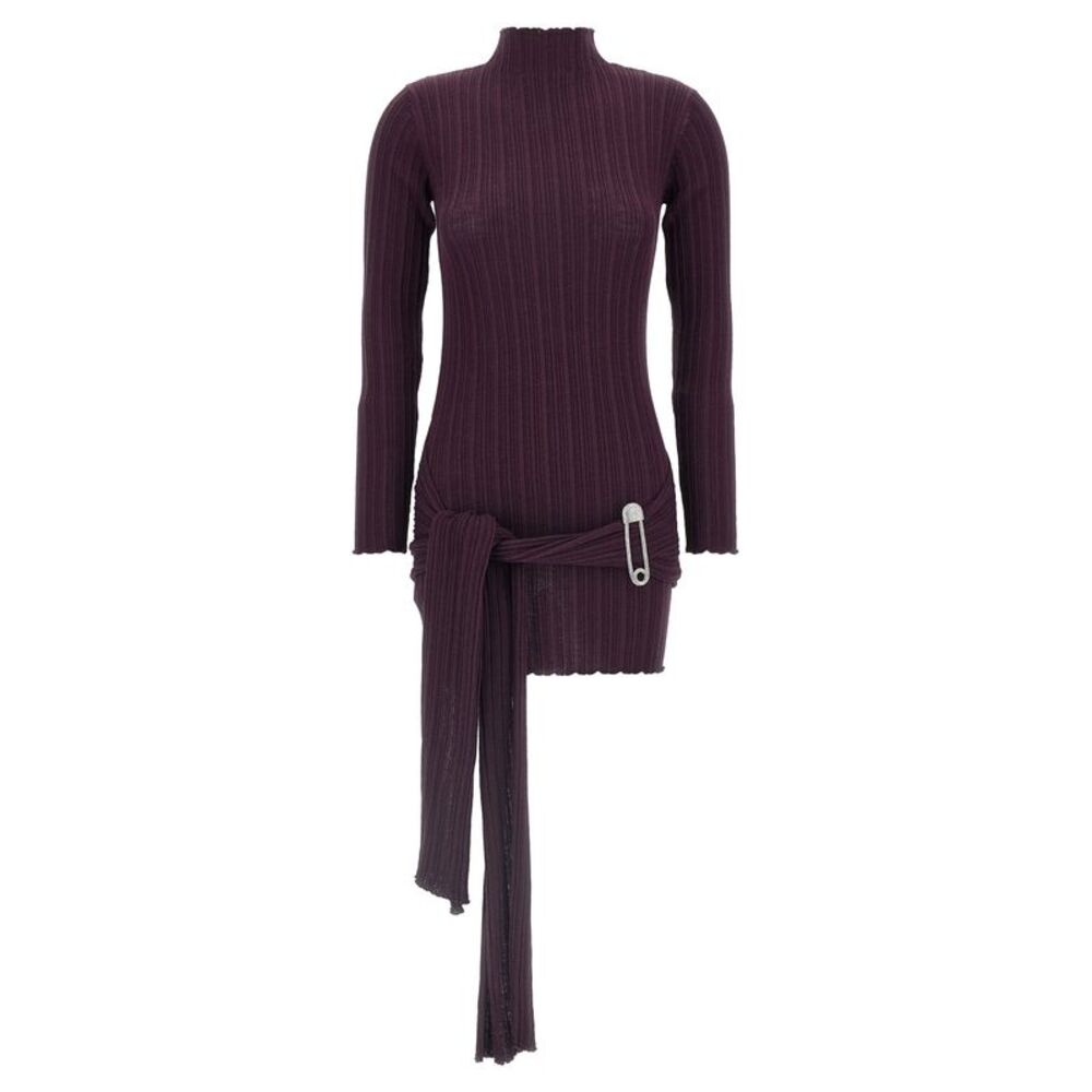 Giuseppe Di Morabito Purple Wool Short Women's Dress